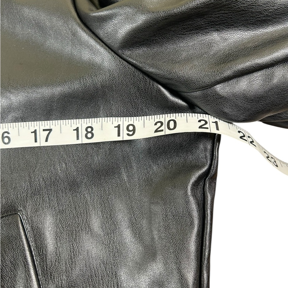 NFL Kansas City Chiefs Sequin Faux Leather Varsity Jacket Women Small‎ Black Red - Picture 13 of 16
